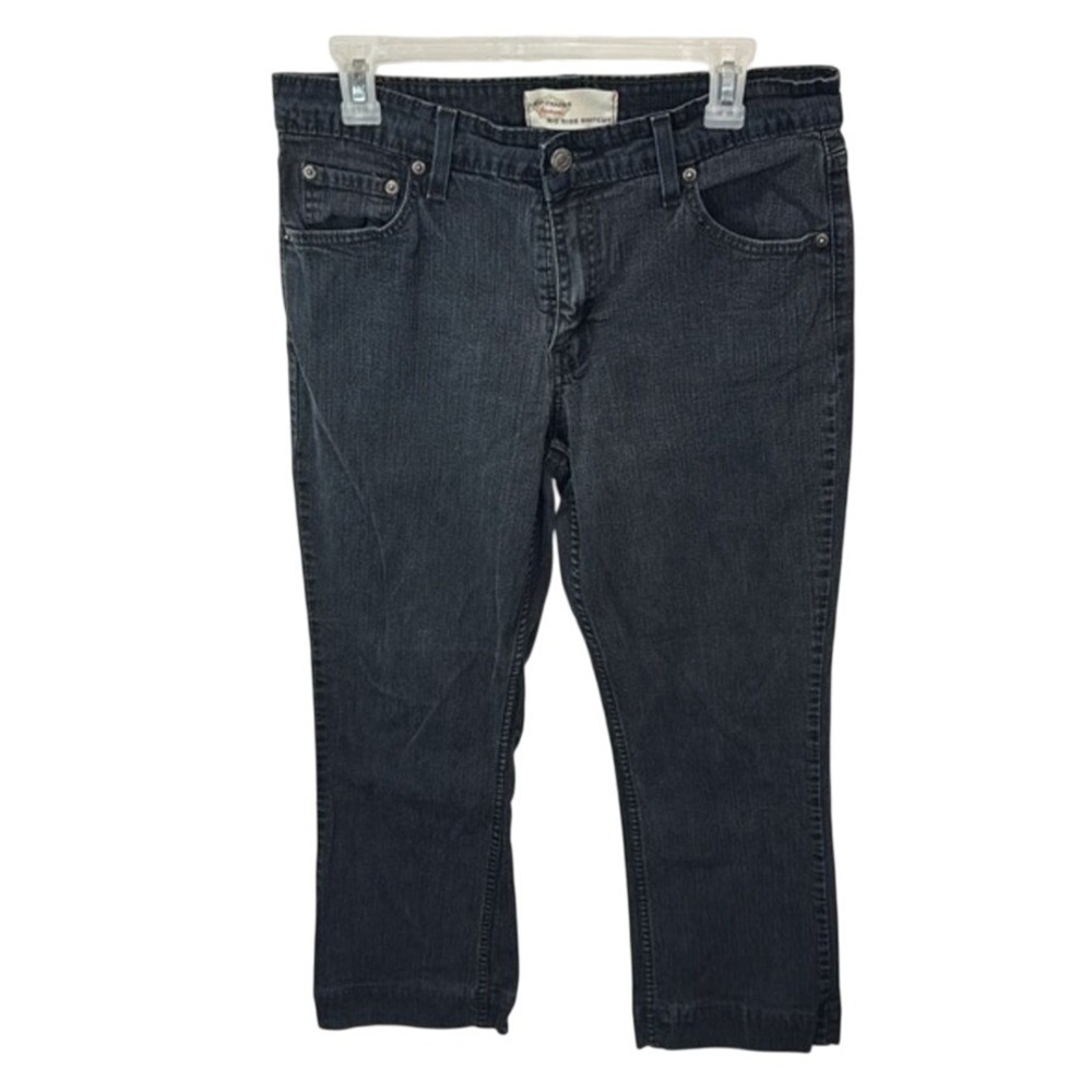 Levi Strauss Signature Mid Rise Bootcut Jeans Black‎ Wash Denim Women's